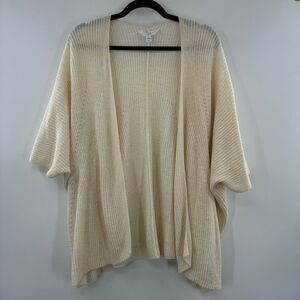 3For$20 Time & Tru Cream Open-Front Knit Sweater size: Large